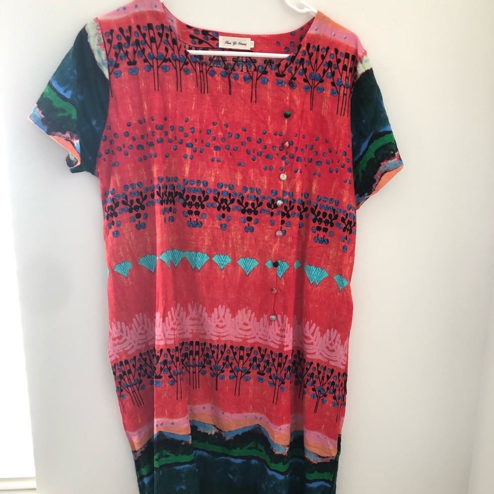 Tropical midi dress